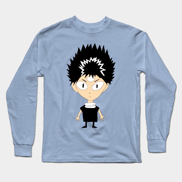 Newspaper Hiei Long Sleeve T-Shirt by emilyanime1351